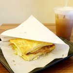 台湾　台北　Mr.Lin's 三明治　フレンチトースト　サンドイッチ　ポークステーキ　チーズ　法式猪排