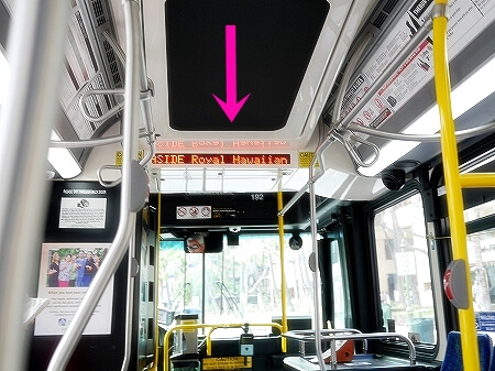 ハワイ　交通手段　移動手段　ザ・バス　The Bus 　乗り方　料金　降り方　降車方法　乗車方法