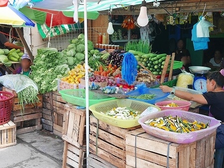 セブ旅行記　マクタン島の市場　Saac Wet Market　マーケット　ブログ　口コミ　フルーツ　買い物　野菜