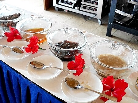 パラディ・ド・ウベア宿泊記　朝食の内容　ジャム　レストラン　ウベア島旅行記　ブログ　口コミ