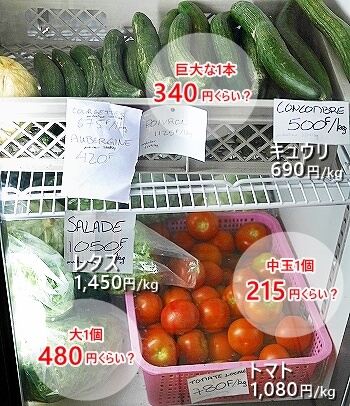ニューカレドニアのヌメアのスーパーMAILAN（マイラン）の野菜と値段