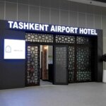 タシケント国際空港のトランジットホテル「Khamsa Tashkent Airport Hotel」の外観
