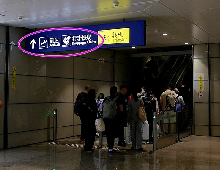 上海浦東空港での入国の流れ