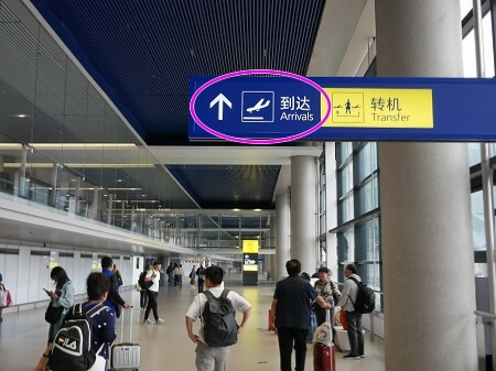 上海浦東空港での入国の流れ