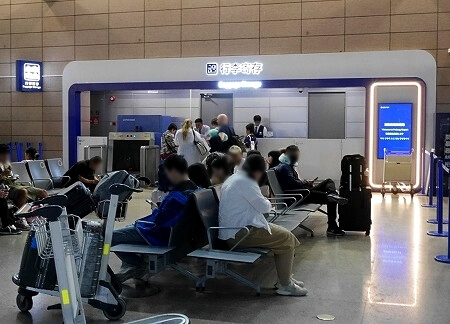 上海浦東空港T1の荷物預かり所の場所