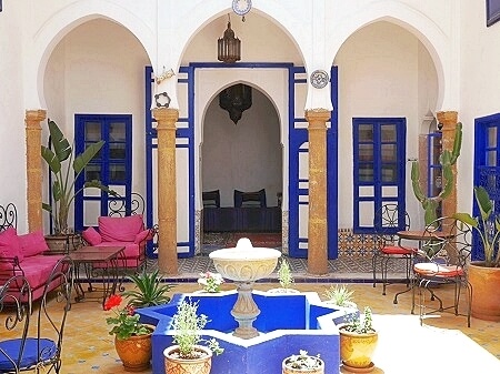 モロッコのサフィのおすすめホテル「リヤド サフィ（Riad Safi - maison historique）」の中庭