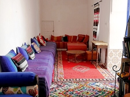 モロッコのサフィのおすすめホテル「リヤド サフィ（Riad Safi - maison historique）」のサロン