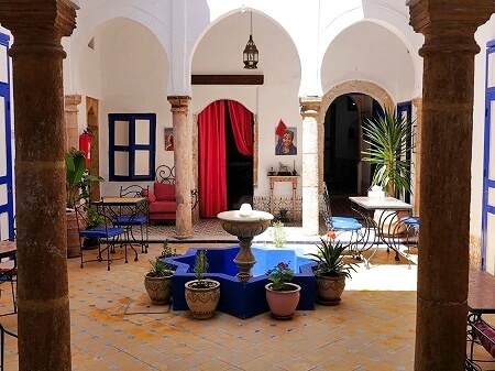 モロッコのサフィのおすすめホテル「リヤド サフィ（Riad Safi - maison historique）」の中庭