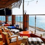 モロッコ、サフィのおすすめオーシャンビューカェ「Le Rooftop」の店内