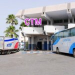 モロッコのサフィバスターミナルのCTMバスの乗り場