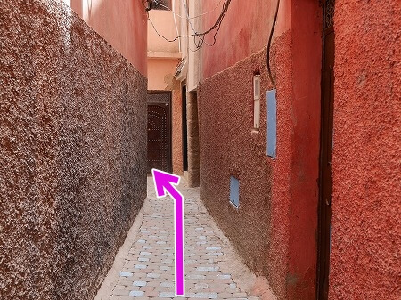 モロッコのマラケシュのフナ広場から「リヤドダールテン」への行き方（Riad Dar Ten）