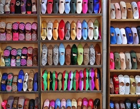 モロッコのマラケシュのおすすめバブーシュ屋さん「Benzarrou Jaafar」のバブーシュ（ベンザロウ・ジャファール）