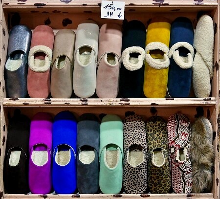 モロッコのマラケシュのおすすめバブーシュ屋さん「Benzarrou Jaafar」のバブーシュ（ベンザロウ・ジャファール）