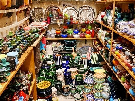 モロッコのマラケシュのおすすめお土産屋さん「Essalhi Abdellatif」の食器