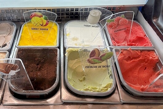 モロッコのマラケシュのアイスクリーム屋さんのフレーバー・種類