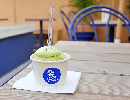 モロッコのマラケシュのおすすめアイスクリーム屋さん「Ice Mama Medina」のレモンミントシャーベット（アイスママ）