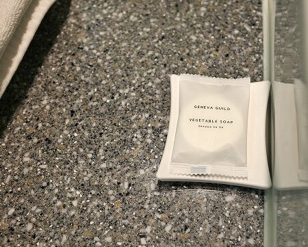 【宿泊記】韓国、大邱のおすすめホテル「Hotel Fox Arthall」のデラックスツインルームのアメニティの石鹸
