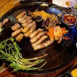 韓国の大邱の「マンジェネ三徳本店」のサムギョプサル