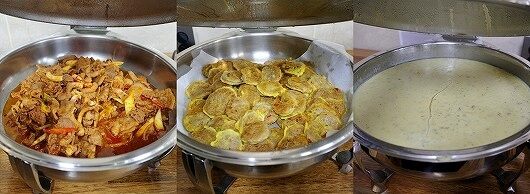 大邱のおすすめホテル「Hotel Fox Arthall」の朝食ビュッフェ、プルコギ、ジョンなど